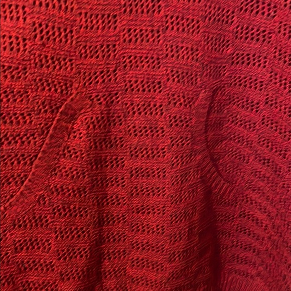 New Directions Weekend Elegant Red Cowl Neck Sweater - Picture 3 of 4